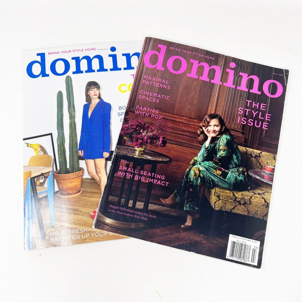 Domino Magazine Bundle Spring 2017 'The Color Issue' & Fall 2017 'The Style Issu